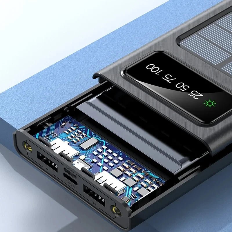 SurvivorCharge Pro – Solar Power Bank for Blackouts & Survival - SafeTalk™