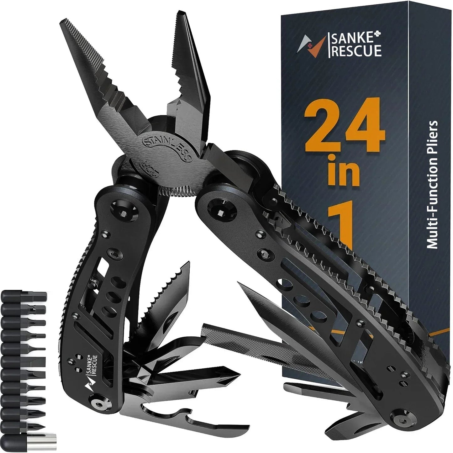 Tactical Survival Tool 24 - in - 1 – Multitool Pliers for Bug Out Bags & Outdoor Preparedness - SafeTalk™
