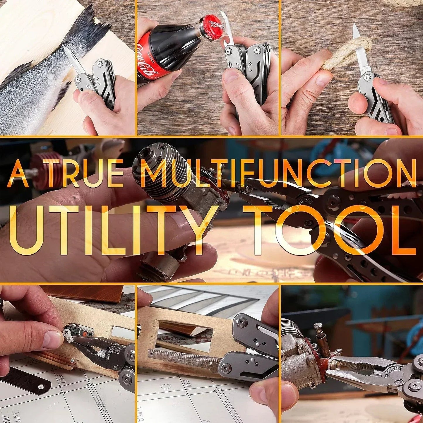 Tactical Survival Tool 24 - in - 1 – Multitool Pliers for Bug Out Bags & Outdoor Preparedness - SafeTalk™