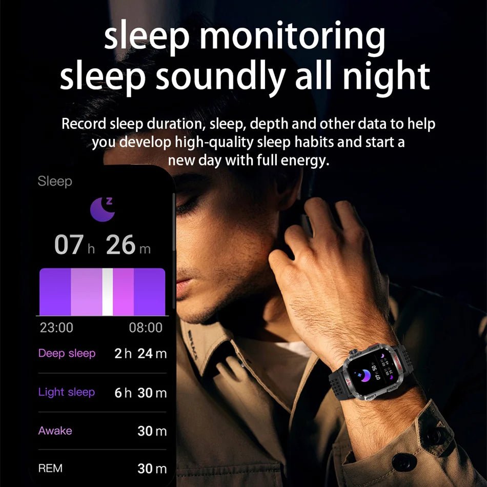 TactiWatch - Military Smartwatch with Health Tracker - SafeTalk™