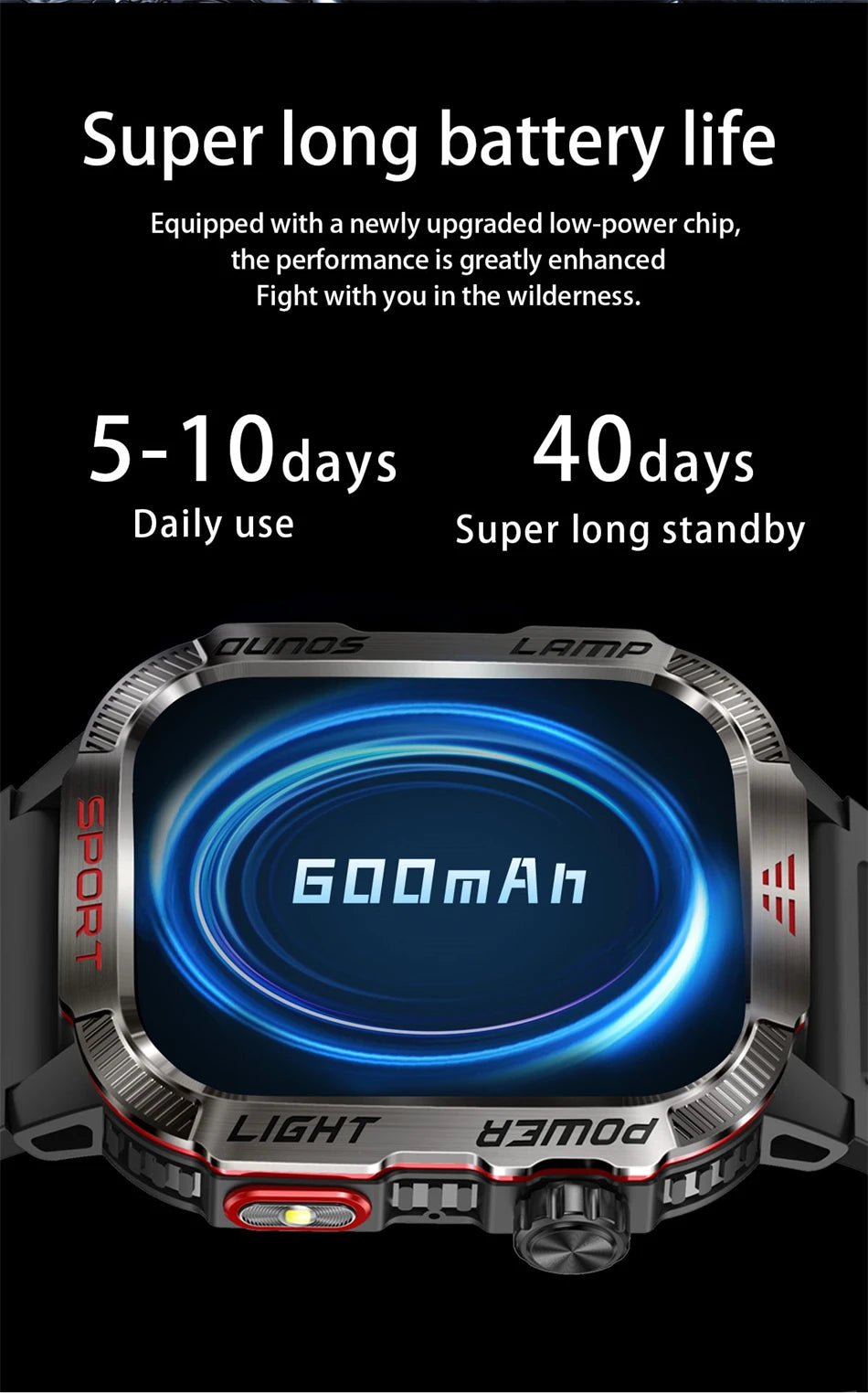 TactiWatch - Military Smartwatch with Health Tracker - SafeTalk™