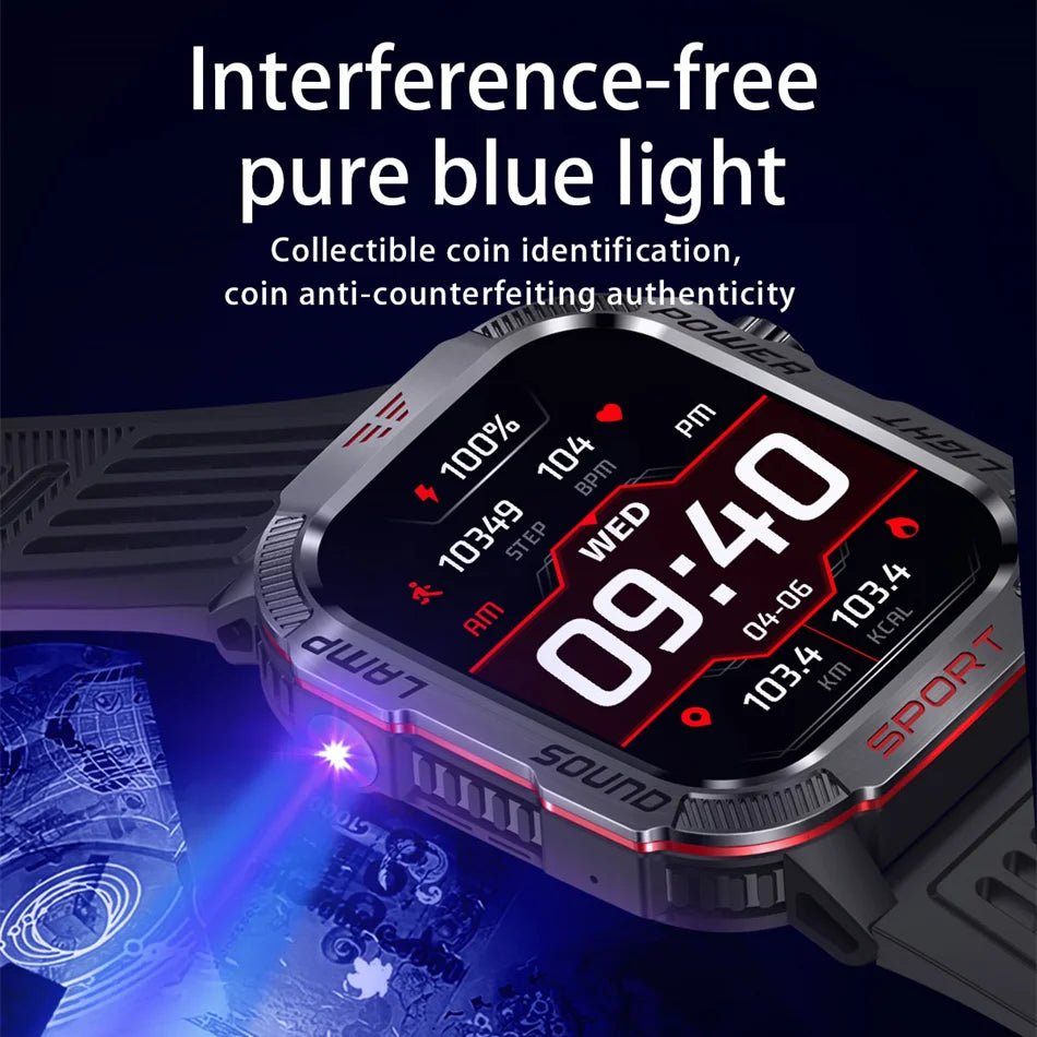 TactiWatch - Military Smartwatch with Health Tracker - SafeTalk™