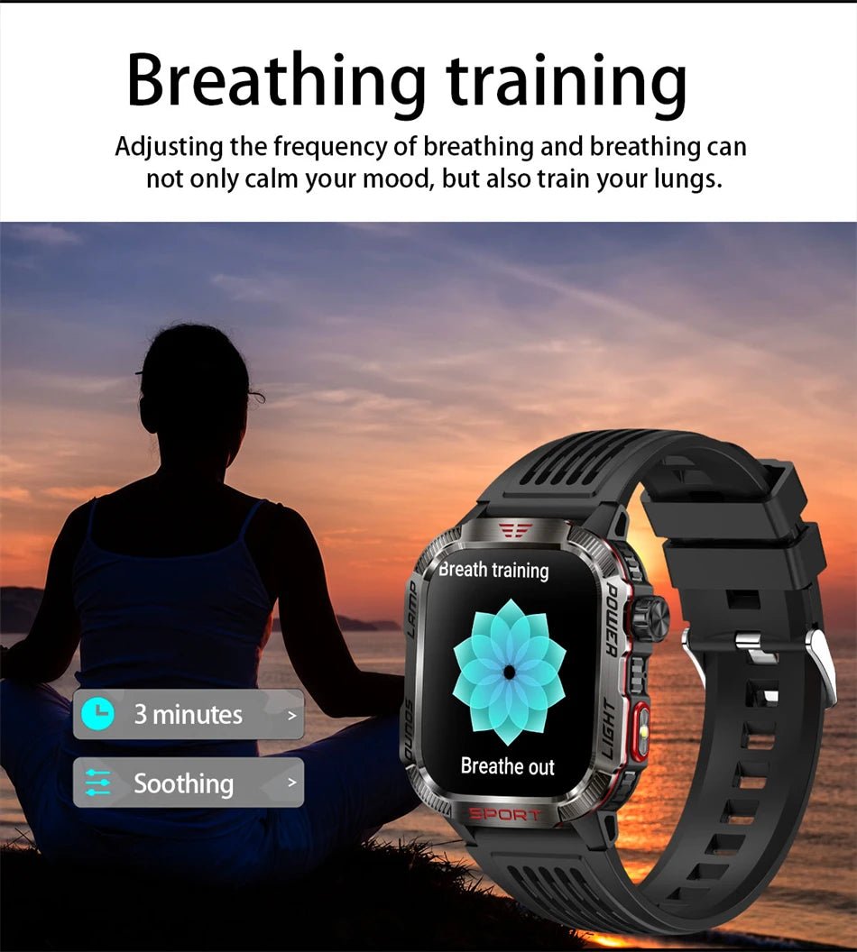 TactiWatch - Military Smartwatch with Health Tracker - SafeTalk™
