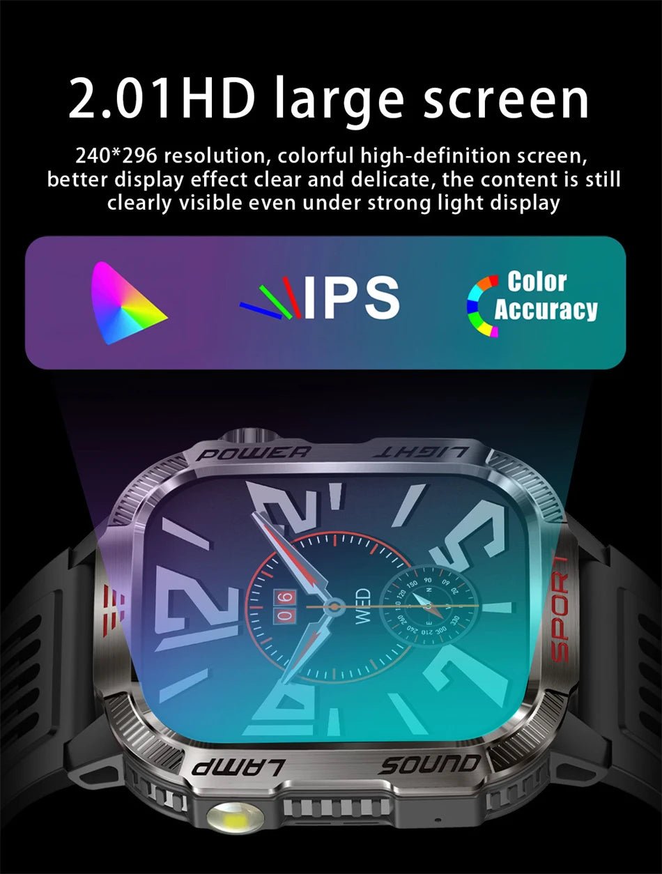 TactiWatch - Military Smartwatch with Health Tracker - SafeTalk™