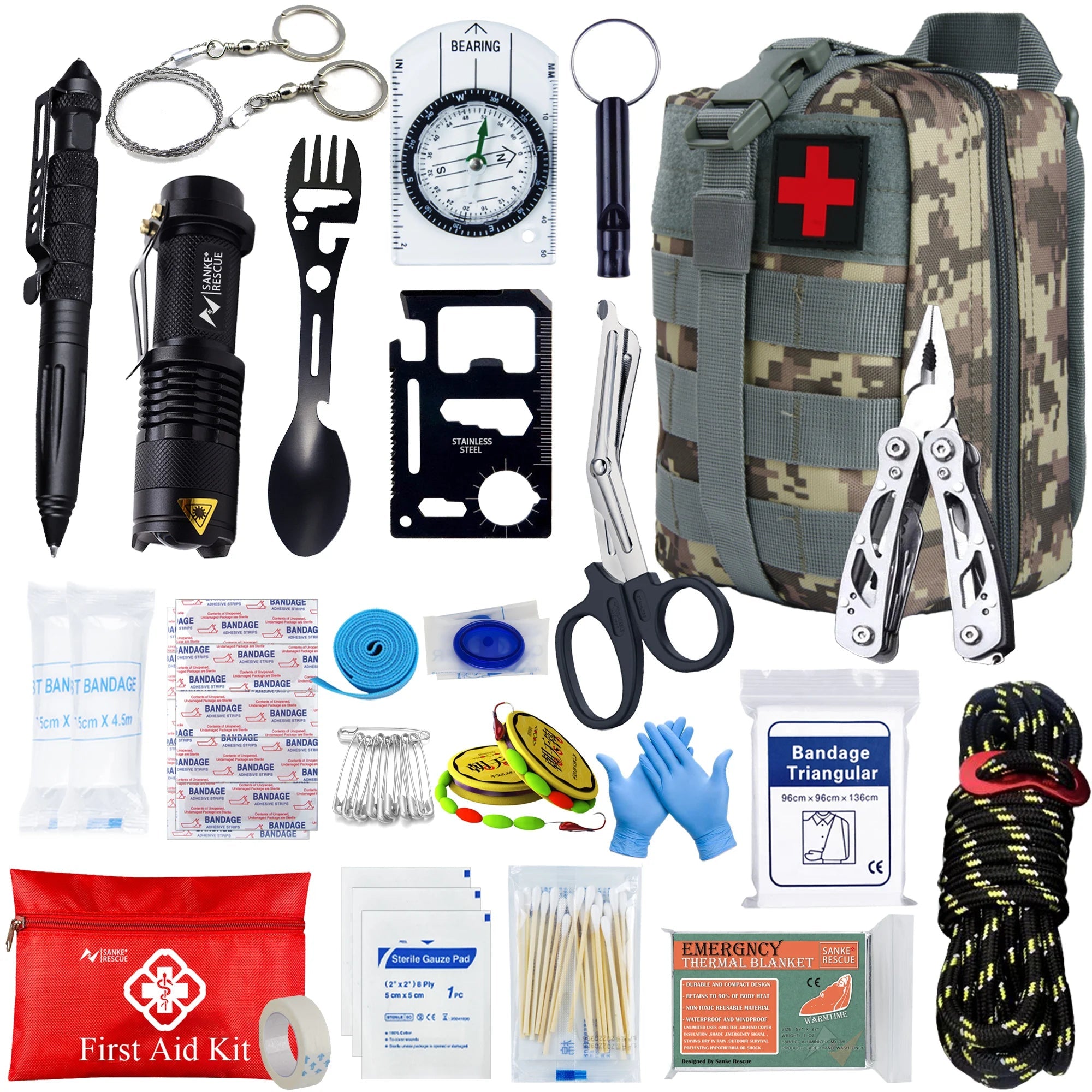 CrisisCarry Complete Survival Kit – 24 Critical Tools in Tactical Pack - SafeTalk™