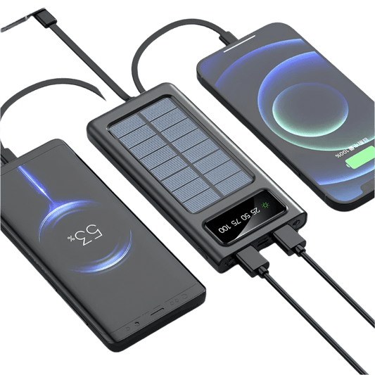 SurvivorCharge Pro – Solar Power Bank for Blackouts & Survival - SafeTalk™